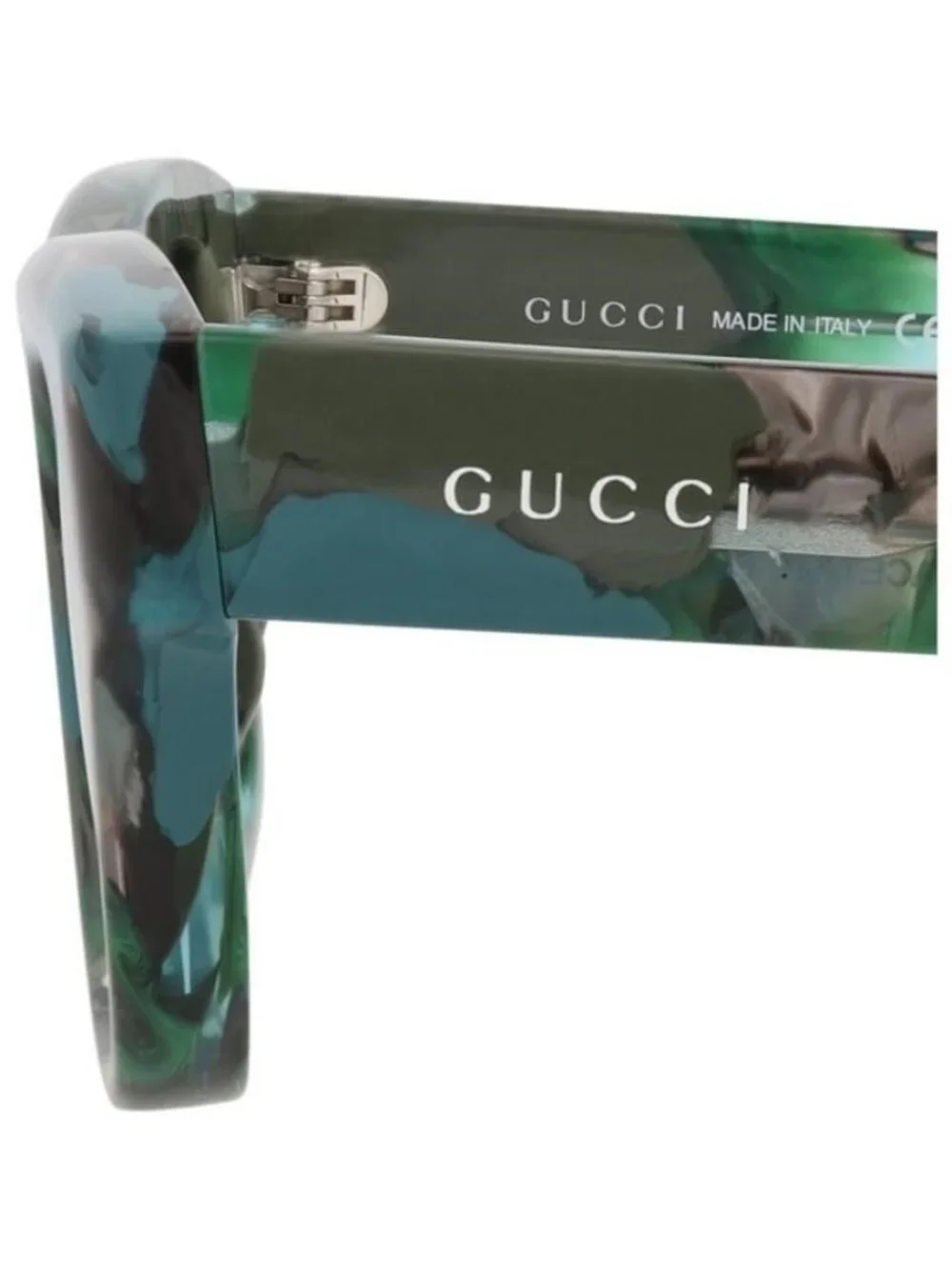 New Gucci Mens Square/Rectangle Green Green Brown Fashion Designer Sunglasses